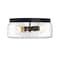 Designers Fountain Rose Marie 13 in. 2-Light Matte Black Mid-Century Modern Semi Flush Mount with Rippled Glass Shade D323M-FM-MB - alternate 1